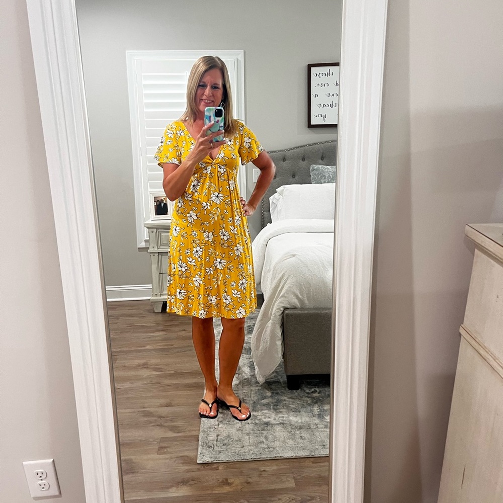 Yellow Floral Dress